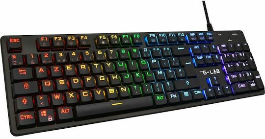 The G-Lab Gaming Keyboard with RGB lighting (French) Red