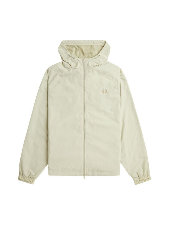 Fred Perry Herren Jacke Lässig Light Oyster