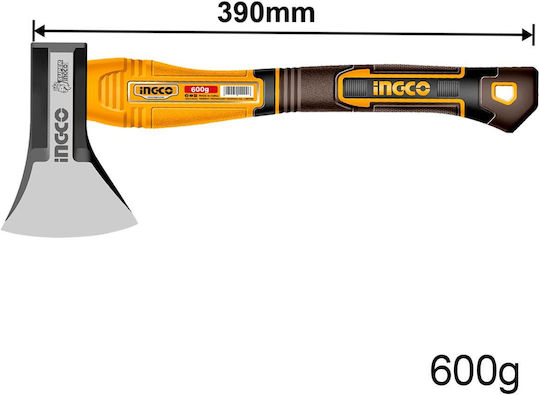Ingco HAX081600 Axe Length 39cm and Weight 600gr