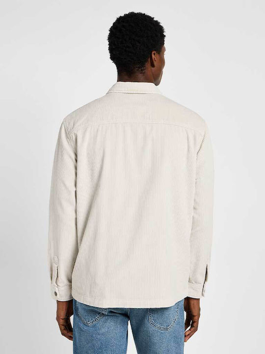 Lee Herrenhemd Overshirt Langärmelig Baumwolle White