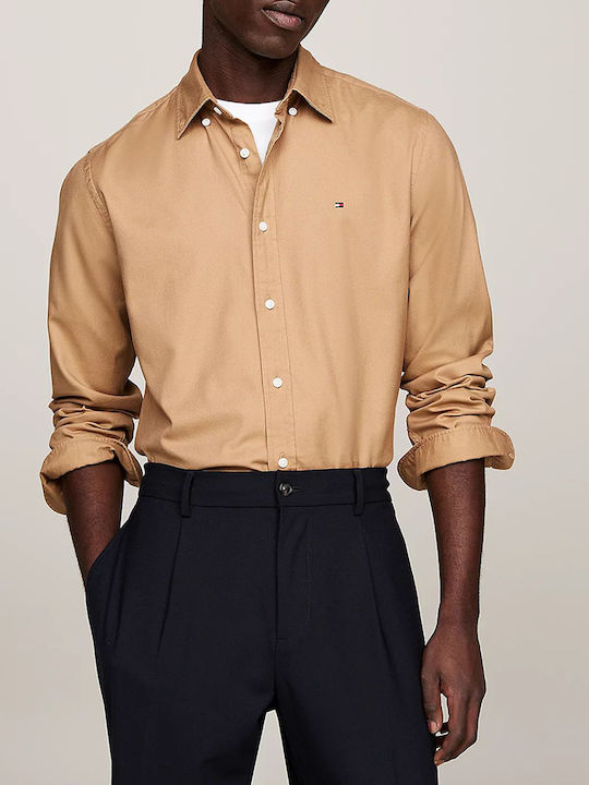 Tommy Hilfiger Cotton Shirt Sandy Brown