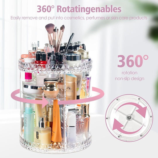 Drehbarer Organisationsständer für Kosmetik mit Ebenen