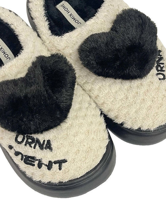 Ustyle Winter Women's Slippers in Black color