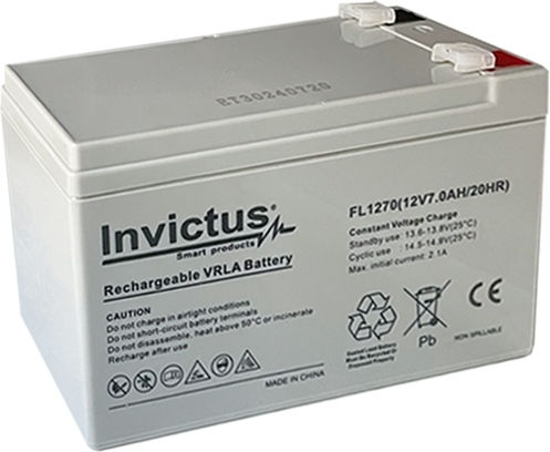 Invictus Μπαταρία UPS με Χωρητικότητα 7Ah και Τάση 12V 07.02.0181 1τμχ