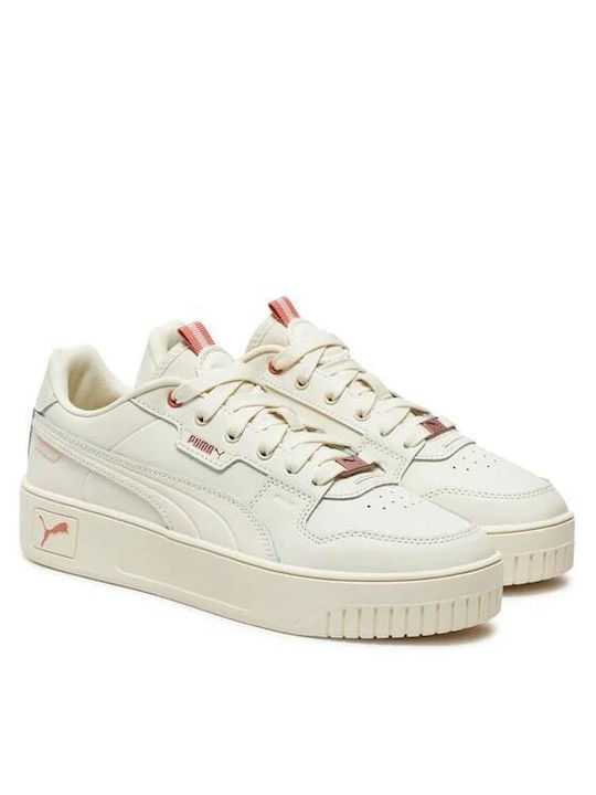 Puma Carina Street Lux Γυναικεία Sneakers Εκρού