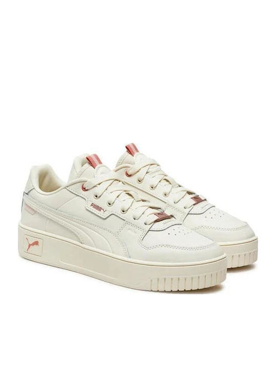 PUMA Carina Street Lux Flatforms Sneakers Εκρού