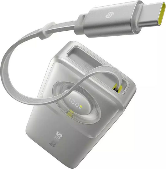 Baseus Free2Pull Power Bank 10000mAh 30W With USB-C Power Delivery Quick Charge Grey
