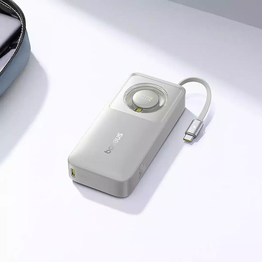 Baseus Free2Pull Power Bank 10000mAh 30W With USB-C Power Delivery Quick Charge Grey