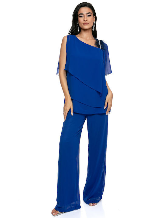 RichgirlBoudoir Women's Blue Set with Trousers