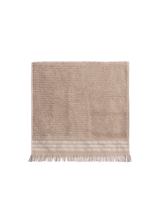 Nef-Nef Homeware Hand Towel Satti 30x50cm Beige Weight 500gr/m²
