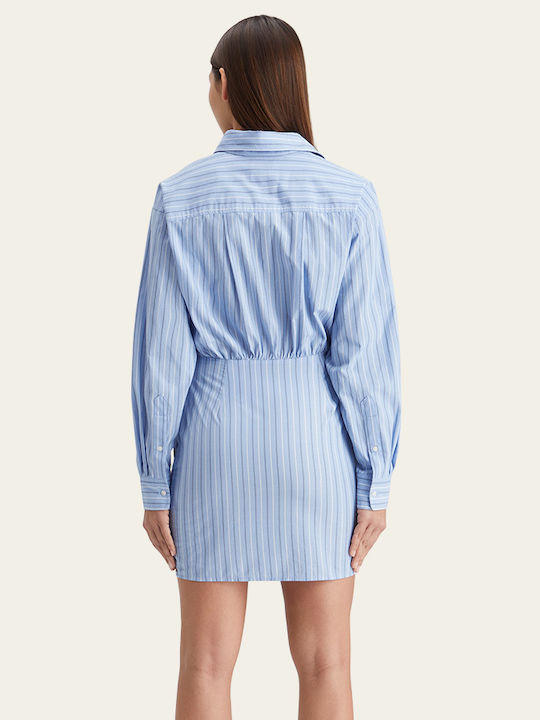 Scotch & Soda Mini Shirt Dress Dress Wrap Blue