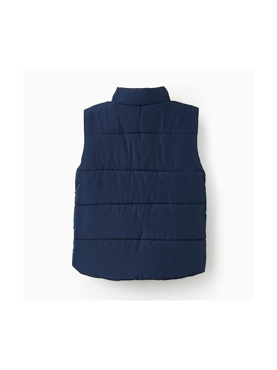 Zippy Kids Casual Jacket Sleeveless with Lining Blue