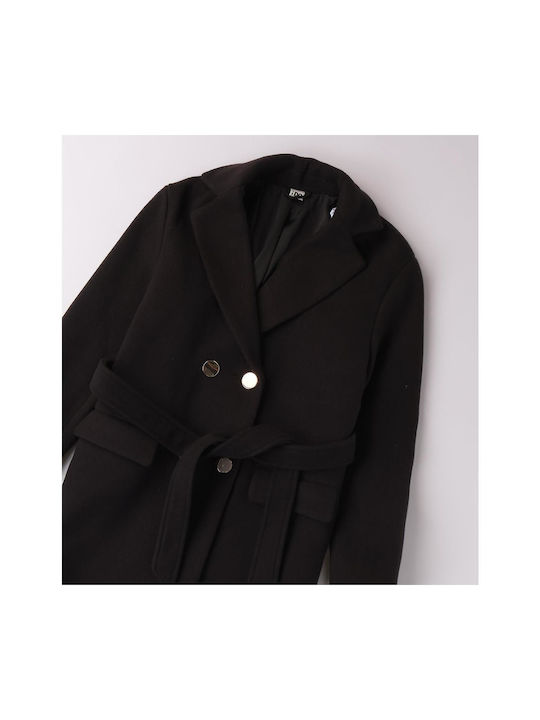 Παιδικό Παλτό Μακρύ Black