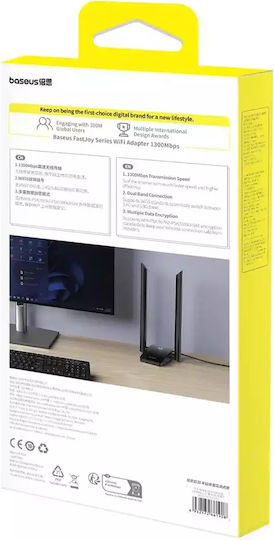 Baseus Fastjoy Adaptor Rețea USB cu Conexiune Wireless Wi-Fi 1800Mbps