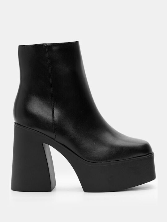 Luigi Suede Women's Ankle Boots Platform Black