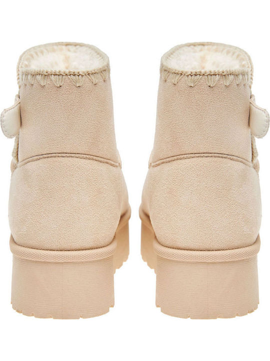 Stiefeletten Damen Beige