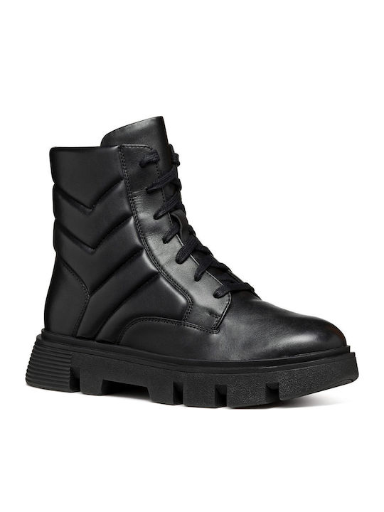 D Vilde Leather Women's Ankle Boots Black