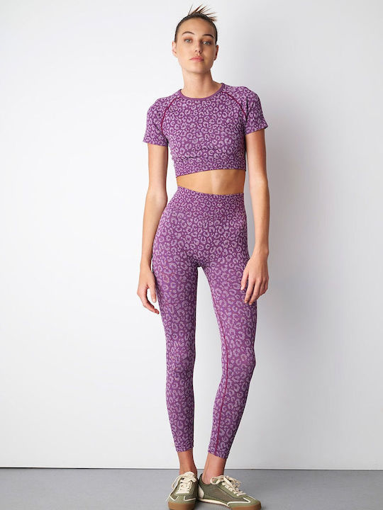 SugarFree Women's Training Legging High Waisted purple