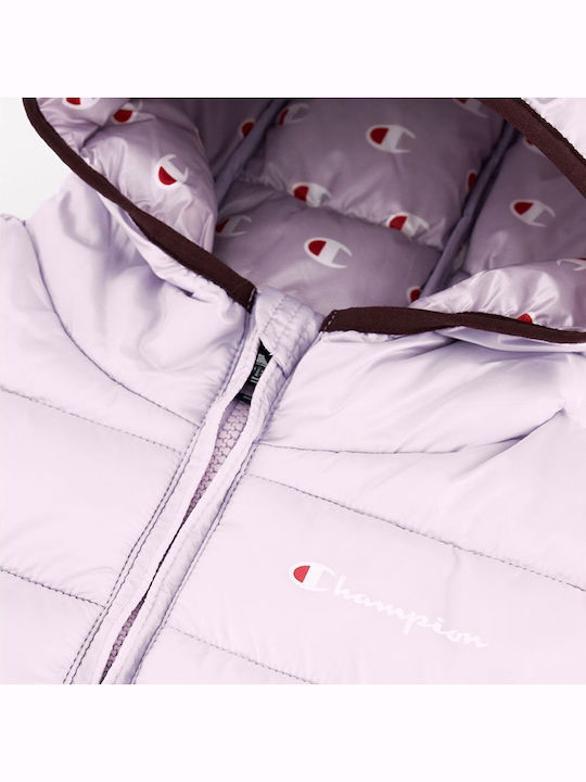 Kinder Freizeitjacke mit Kapuze Lila