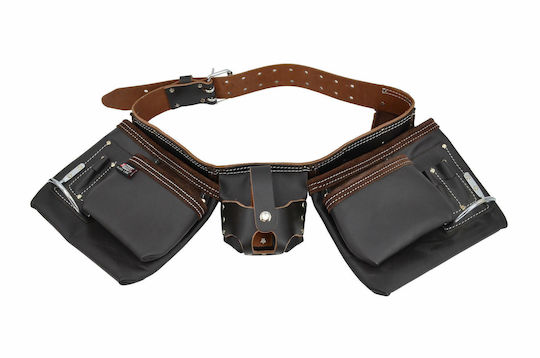 Awtools Professional Fitter Belt 11 Pocket Zipper Black Line