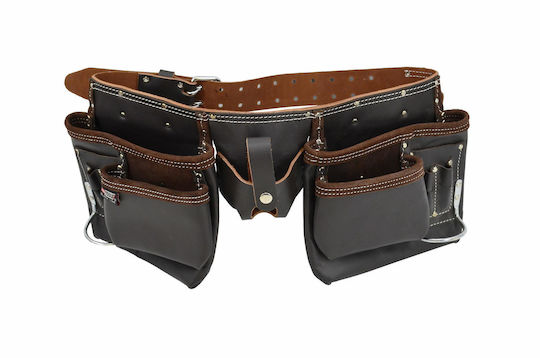 Awtools Professional Fitter Belt 11 Pocket Zipper Black Line