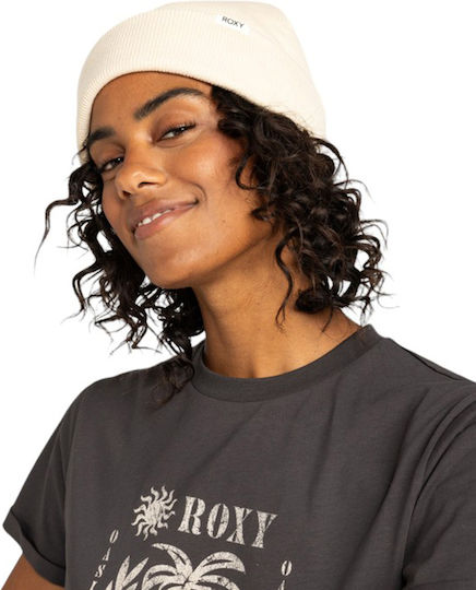 Beanie Frauen Beanie mit Rippstrick in Ecru Farbe