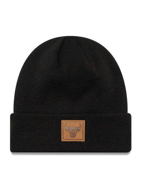 Chicago Bulls Team Beanie Unisex Σκούφος Πλεκτός σε Μαύρο χρώμα