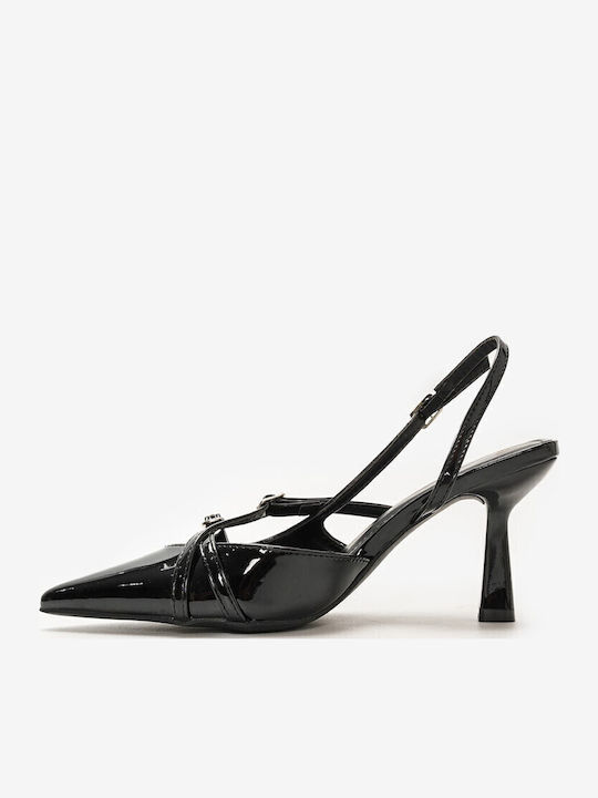 Pumps mit Riemchen Schwarz