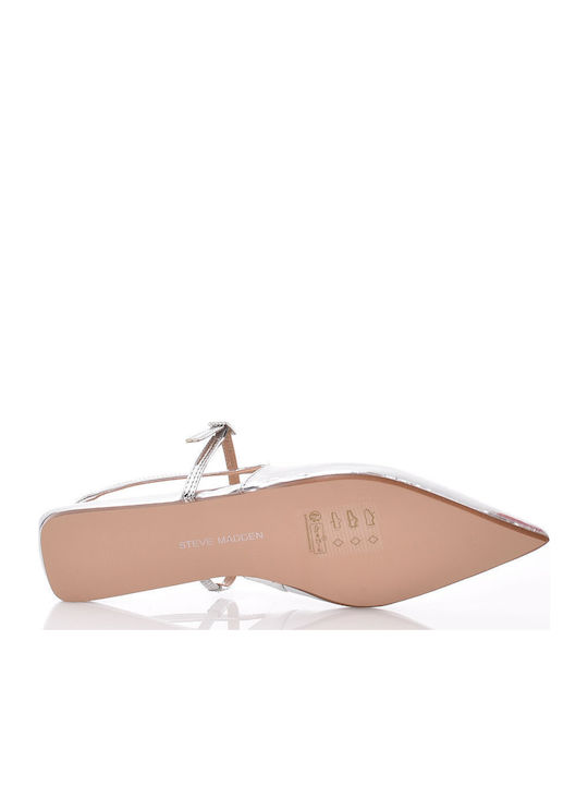 Krysten Leder Pumps mit Riemchen Silber