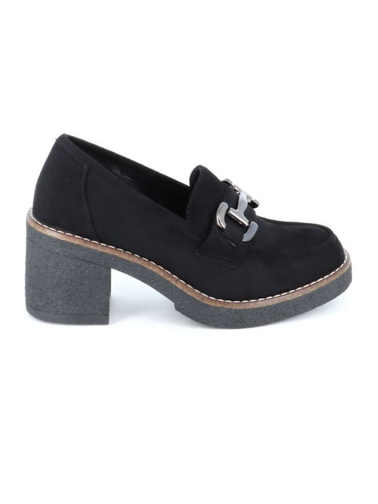 B-Soft Suede Pantofi cu toc Negre