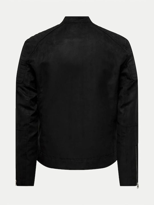 Only & Sons Men's Cardigan with Zipper BLACK