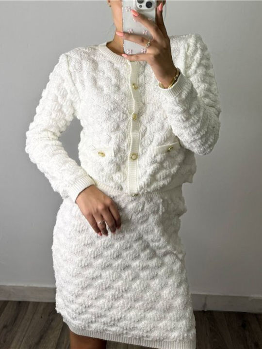 Chica Set cu Fustă white