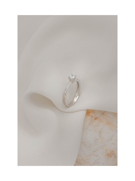 Themelidis Jewels Single Stone from White Gold 14K