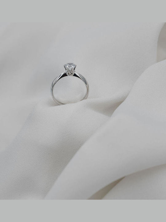Themelidis Jewels Μονόπετρο από Λευκόχρυσο Themelidis Jewels Μονόπετρο από Λευκόχρυσο