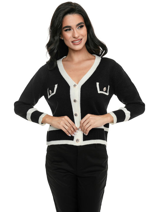 RichgirlBoudoir Women's Cardigan with Buttons Black