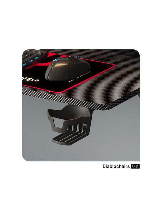 Геймърско Бюро X-mate Дървено Черно С Метални Крака И USB Портове 100x60x75см