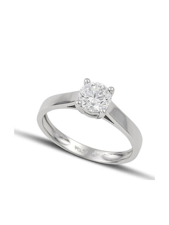 Themelidis Jewels Einzelstein aus Weißgold 18K mit Diamant