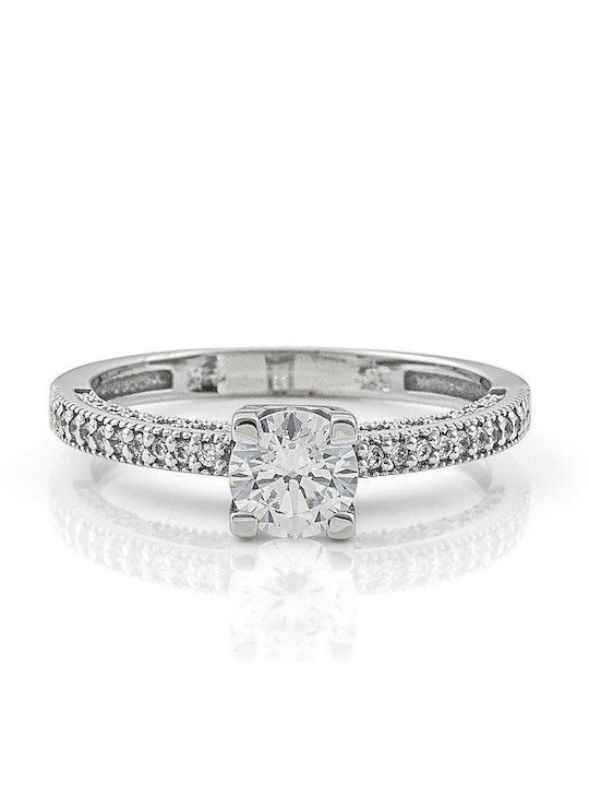 Themelidis Jewels Единичен камък от Бяло злато 18K с Диамант