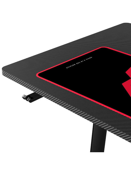 Геймърско Бюро X-mate Дървено Черно С Метални Крака И USB Портове 100x60x75см
