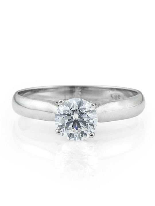 Themelidis Jewels Единичен камък от Бяло злато 18K с Диамант