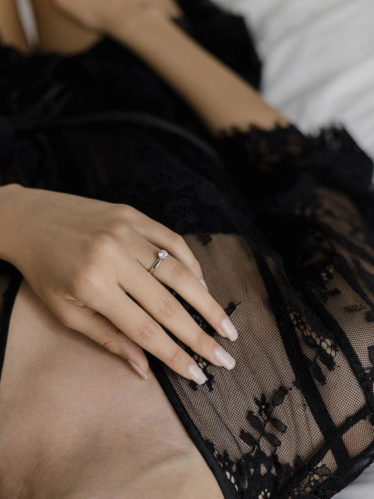 Themelidis Jewels Единичен камък от Бяло злато 18K с Диамант