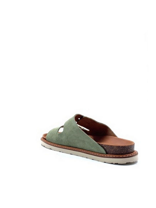 Genuins Women's Flat Sandals Anatomic in Green Color