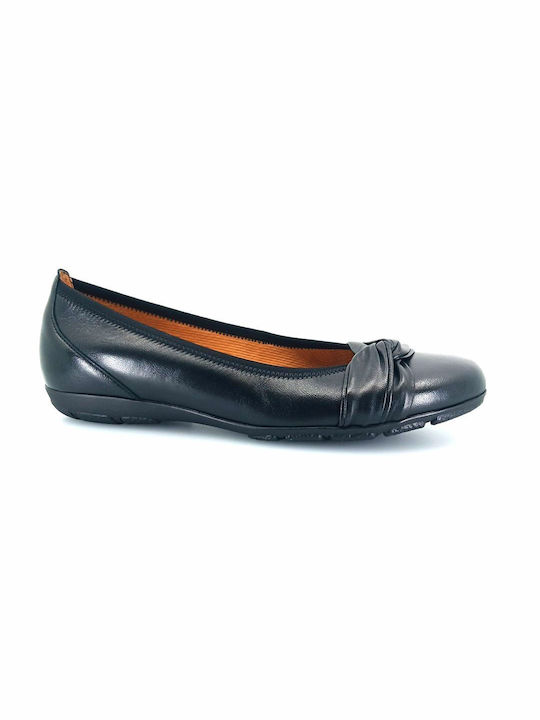 Gabor Anatomic Leather Ballerinas Black