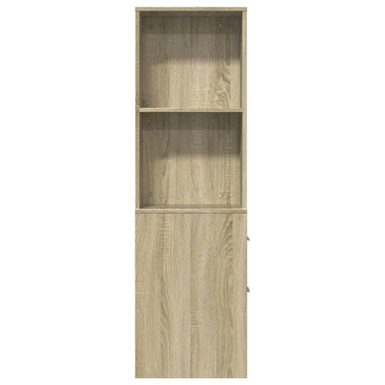 vidaXL Wall Hung Cabinet Bathroom Column Cabinet L22xD41xH135cm Sonoma