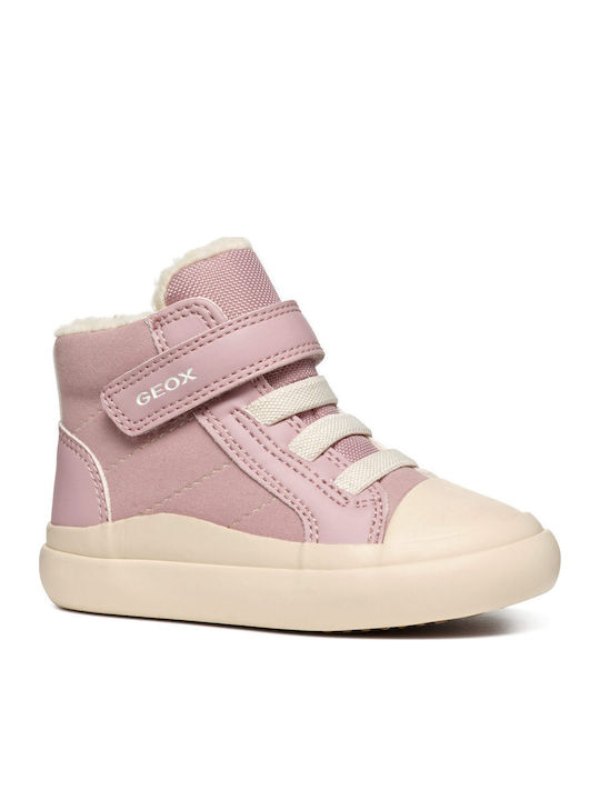 B Gisli Παιδικά Sneakers High με Σκρατς Ροζ