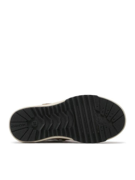 J Bunshee B Παιδικά Sneakers High Ανατομικά με Σκρατς Καφέ