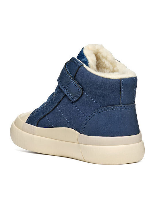 B Gisli Παιδικά Sneakers High Ανατομικά με Σκρατς Μπλε