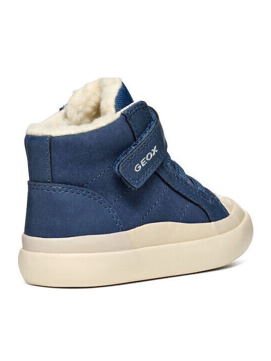B Gisli Παιδικά Sneakers High Ανατομικά με Σκρατς Μπλε