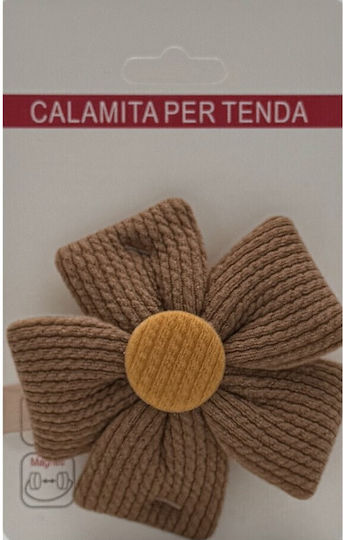 Flower Tie-Back Magnetic White 1pcs
