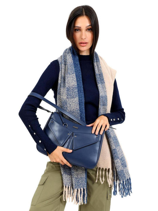 Doca Women's Wool Scarf Blue